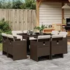 Image de vidaXL Ensemble à Manger de Jardin avec Coussins 9 pcs Table et Chaise de Terrasse Meubles de Patio Mobilier dExtérieur 3210657