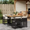 Image de vidaXL Ensemble à Manger de Jardin avec Coussins 5 pcs Table et Chaises à Dossier Rabattable Meubles dExtérieur Patio 3210903
