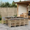 Image de vidaXL Ensemble à Manger de Jardin avec Coussins 9 pcs Table et Chaises à Dossier Rabattable Meubles dExtérieur Patio 3210924
