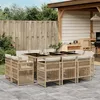 Image de vidaXL Ensemble à Manger de Jardin avec Coussins 11 pcs Table et Chaises à Dossier Rabattable Meubles dExtérieur Patio 3211030