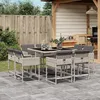 Image de vidaXL Ensemble à Manger de Jardin avec Coussins 9 pcs Table et Chaise de Terrasse Meubles de Patio Mobilier dExtérieur 3211379