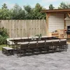 Image de vidaXL Ensemble à manger de jardin et coussins 17 pcs marron rotin 3211545