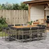 Image de vidaXL Ensemble à Manger de Jardin avec Coussins 11 pcs Table et Chaises à Dossier Rabattable Meubles dExtérieur Patio 3211574