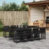 Image de vidaXL Ensemble à Manger de Jardin avec Coussins 9 pcs Table et Chaises à Dossier Rabattable Meubles dExtérieur Patio 3211639