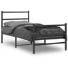 Image de vidaXL Cadre de lit métal sans matelas avec pied de lit noir 90x200 cm 355376