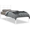 Image de Cadre de lit - VIDAXL - 80x200 cm - Métal blanc - Design classique - Espace de rangement