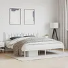 Image de vidaXL Cadre de Lit Métal avec Tête de Lit Lit Double avec Sommier à Lattes Lit Adulte avec Pied Meuble de Chambre 374295