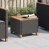 Image de vidaXL Table de Jardin Table à Manger Table de Repas Meuble de Patio Terrasse Balcon Extérieur Noir Résine Tressée et 366325
