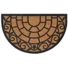 Image de vidaXL Tapis de Porte Demi-rond Paillasson Antidérapant Tapis de Sol Tapis dEntrée Jardin Moderne 45x75 cm Caoutchouc 155884