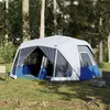 Image de vidaXL Tente Familiale avec LED 10 Personnes Tente dOmbrage avec Sac de Transport Auvent Portable avec Parois Latérales 94301