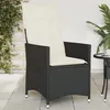 Image de vidaXL Chaise inclinable de jardin avec coussins noir résine tressée fauteuil de jardin inclinable fauteuil inclinable de 365638