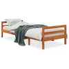 Image de vidaXL Cadre de lit sans matelas cire marron 90x200 cm bois pin massif 844485