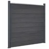 Image de vidaXL Ensemble de Panneaux de Clôture Mur de Clôture Barrière avec Poteau Bordure de Jardin Patio Terrasse Gris 180x186