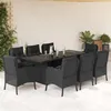 Image de vidaXL Ensemble à Manger de Jardin avec Coussins 9 pcs Table et Chaises de Patio Meubles dExtérieur Terrasse Moderne 3211881
