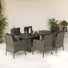 Image de vidaXL Ensemble à Manger de Jardin avec Coussins 7 pcs Table et Chaise de Terrasse Meubles de Patio Mobilier dExtérieur 3211884