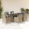 Image de vidaXL Ensemble à Manger de Jardin avec Coussins 7 pcs Table et Chaise de Terrasse Meubles de Patio Mobilier dExtérieur 3211888
