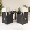 Image de vidaXL Ensemble à Manger de Jardin avec Coussins 5 pcs Table et Chaises avec Dossier Réglable Meubles dExtérieur Patio 3212292