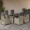 Image de vidaXL Ensemble à Manger de Jardin avec Coussins 7 pcs Table et Chaises avec Dossier Réglable Meubles dExtérieur 3212698