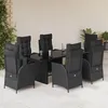 Image de vidaXL Ensemble à Manger de Jardin avec Coussins 7 pcs Table et Chaises avec Dossier Réglable Meubles dExtérieur 3213115