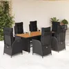 Image de vidaXL Ensemble à Manger de Jardin avec Coussins 7 pcs Table et Chaises avec Dossier Réglable Meubles dExtérieur 3213139