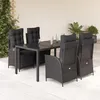 Image de vidaXL Ensemble à Manger de Jardin avec Coussins 5 pcs Table et Chaises avec Dossier Réglable Meubles dExtérieur 3213322