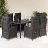Image de vidaXL Ensemble à Manger de Jardin avec Coussins 7 pcs Table et Chaises avec Dossier Réglable Meubles dExtérieur 3213323