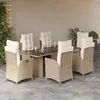 Image de vidaXL Ensemble à Manger de Jardin avec Coussins 7 pcs Table et Chaises avec Dossier Réglable Meubles dExtérieur 3213358