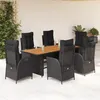 Image de vidaXL Ensemble à Manger de Jardin avec Coussins 7 pcs Table et Chaises avec Dossier Réglable Meubles dExtérieur 3213368