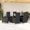 Image de vidaXL Ensemble à Manger de Jardin avec Coussins 7pcs Table et Chaise de Terrasse Meubles de Patio Mobilier dExtérieur 3213530