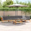 Image de vidaXL Salon palette de jardin avec coussins 5pcs bois dacacia massif 3209512