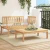 Image de vidaXL Salon de jardin palette 2 pcs bois massif dacacia ensemble de table et de chaise de jardin ensemble de salon de 365853