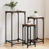 Image de vidaXL Tables d Appoint Gigognes 3 pcs Tables Basses Bouts de Canapé Meubles de Salon Salle de Séjour Industriel Chêne 838940