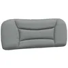 Image de Coussin de tête de lit - vidaXL - Hvar - Gris clair - 100 cm - Tissu polyester - Fibre de polypropylène - 110x15x48 cm