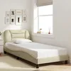 Image de vidaXL Cadre de lit sans matelas Hvar crème 90x190 cm tissu 3207742