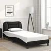 Image de vidaXL Cadre de lit sans matelas Hvar noir et blanc 90x190 cm similicuir 3207972