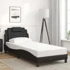 Image de vidaXL Cadre de Lit Viana sans Matelas Lit Rembourré avec Coussin Lit Simple Lit Adulte Chambre Moderne Noir 90x200 cm 3208068