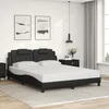 Image de vidaXL Cadre de lit Viana sans matelas noir 160x200 cm similicuir 3208103