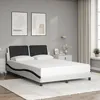 Image de vidaXL Cadre de lit sans matelas Zadar blanc et noir 120x200 cm similicuir 3208176