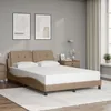 Image de vidaXL Cadre de Lit sans Matelas Zadar Lit Rembourré Lit Double Lit Adulte de Chambre à Coucher Intérieur Cappuccino 3208181