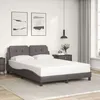Image de vidaXL Cadre de lit sans matelas Zadar gris 140x200 cm similicuir 3208187