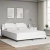 Image de vidaXL Cadre de Lit sans Matelas Zadar Lit Rembourré Lit Double Lit Adulte de Chambre à Coucher Intérieur Blanc 180x200 3208199