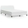Image de vidaXL Lit avec matelas Dover blanc 140x200 cm similicuir 3208418