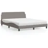 Image de vidaXL Lit avec matelas taupe 160x200 cm tissu 3208428