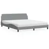Image de vidaXL Lit avec matelas Dover gris clair 180x200 cm tissu 3208444