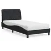 Image de vidaXL Lit avec matelas noir 80x200 cm velours 3208624