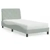 Image de vidaXL Lit avec Matelas Lit Rembourré avec Coussin de Tête de Lit Lit Simple Lit Adulte de Chambre à Coucher Intérieur 3208628