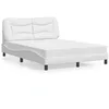 Image de vidaXL Lit avec matelas Hvar blanc 140x190 cm similicuir 3208718