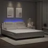 Image de vidaXL Cadre de lit Viana avec LED sans matelas blanc 180x200 cm 3214037