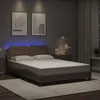 Image de vidaXL Cadre de lit avec LED sans matelas Zadar cappuccino 120x200 cm 3214100