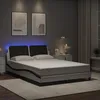 Image de vidaXL Cadre de lit avec LED sans matelas Zadar blanc et noir 120x200 cm 3214102